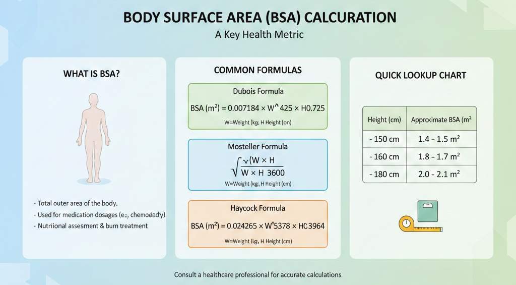 Body Surface Area (BSA) Calculator